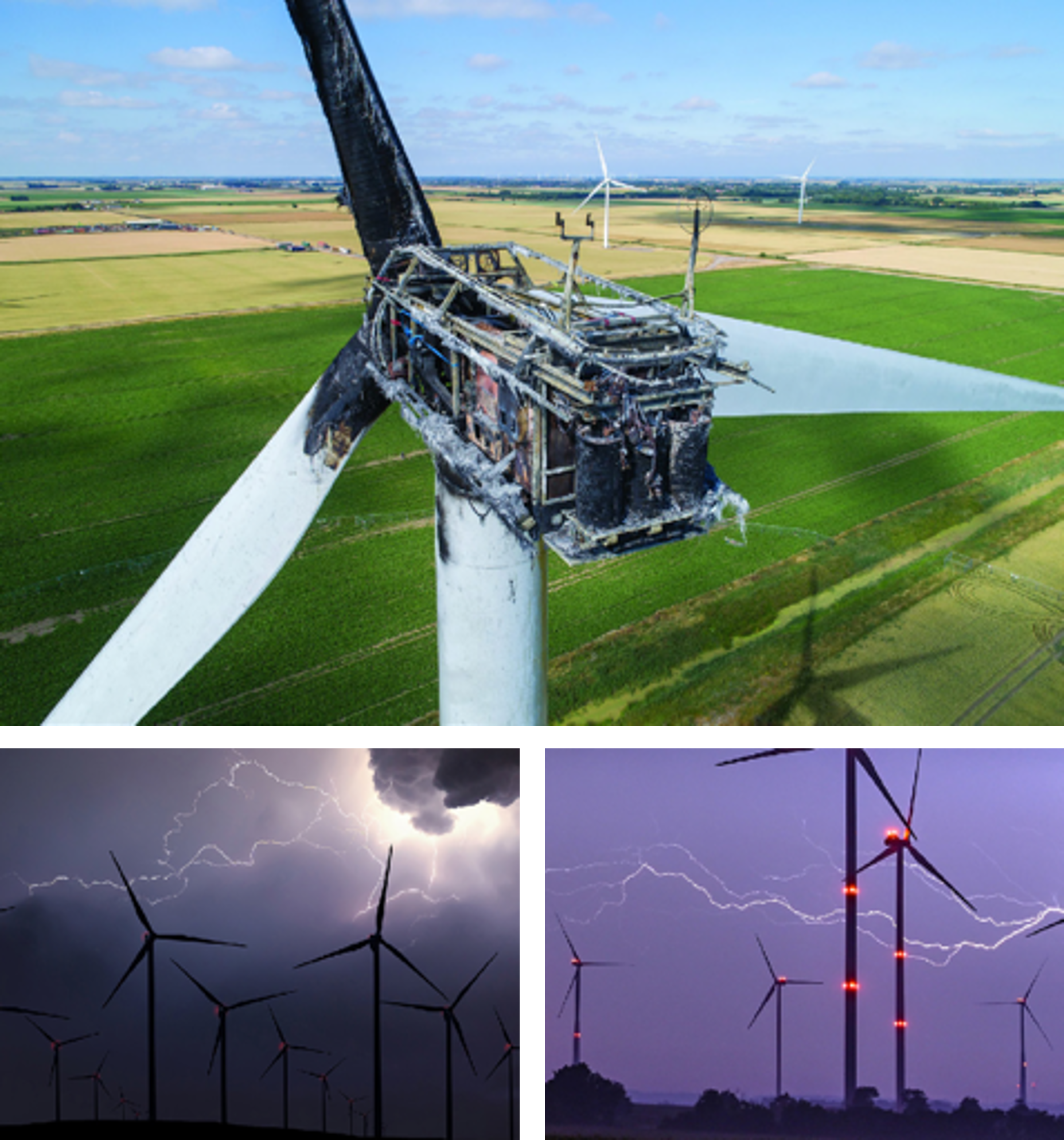 Lightning protection for wind farm